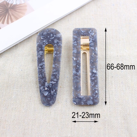 🔥HP🔥 NEW Large Barrettes / Clips Pearl & Acrylic - Picture 5 of 8